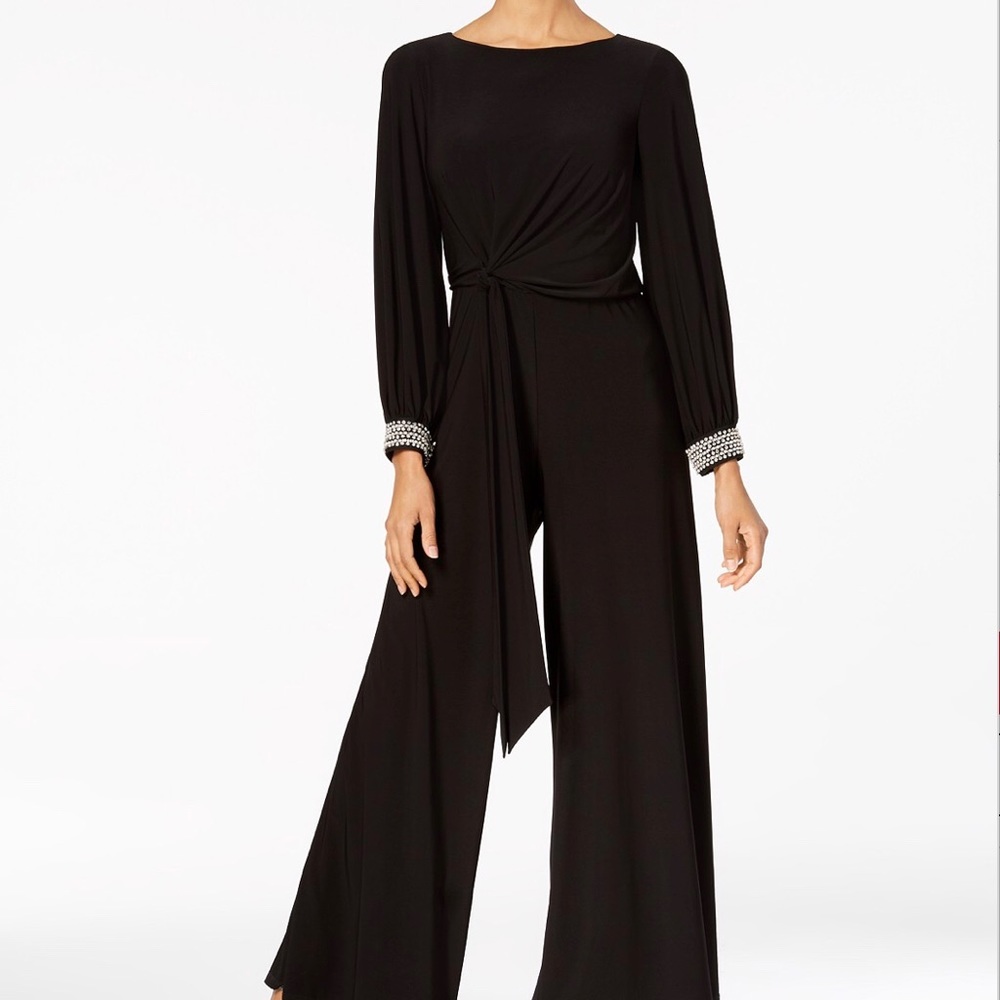 Macy’s MSK Pantsuit Rhinestone Cuffs Large